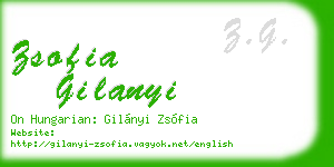 zsofia gilanyi business card